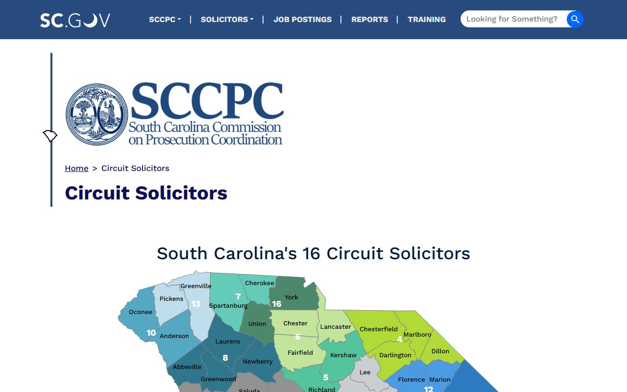 Newberry County court dockets solicitor directory screenshot