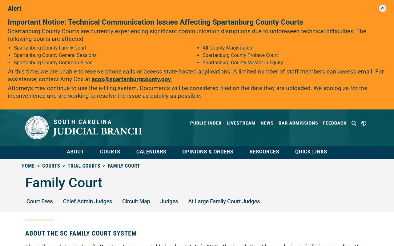 Newberry County divorce records Family Court jurisdiction