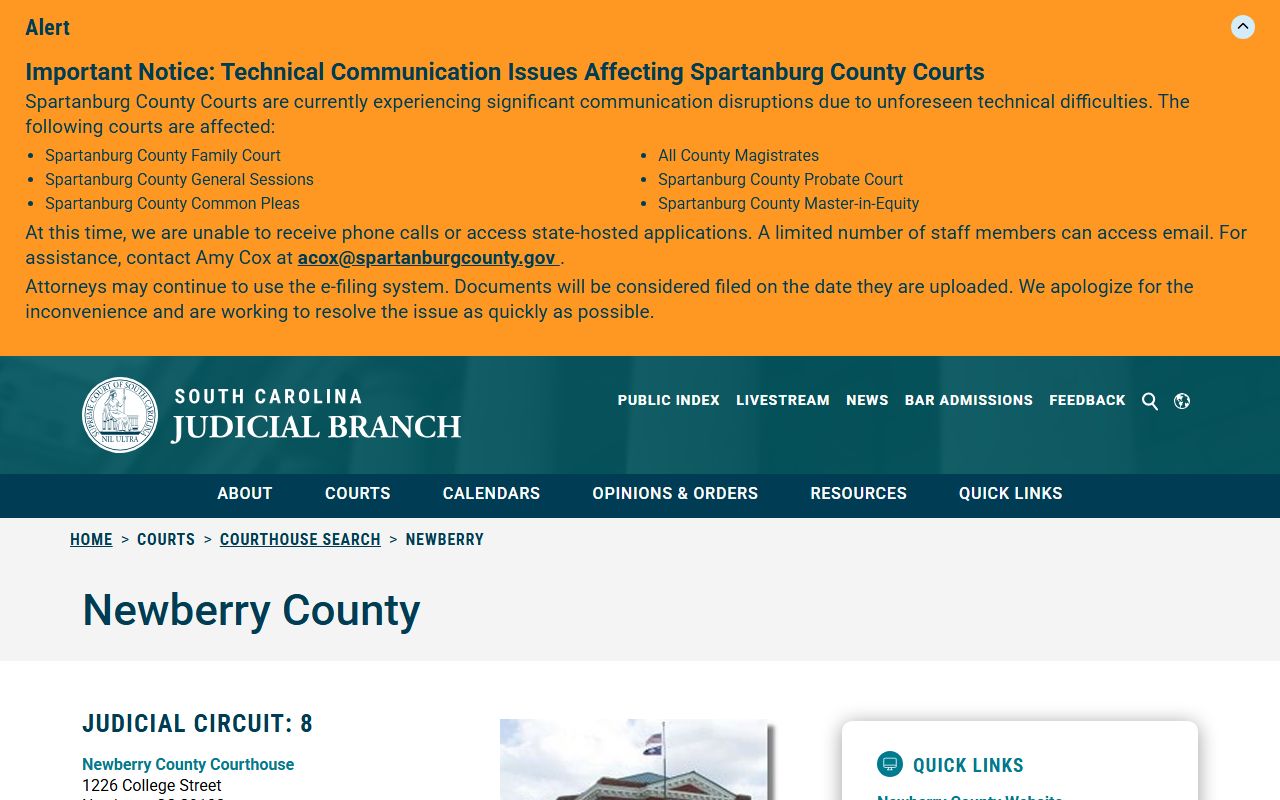 Newberry County court records South Carolina courthouse profile