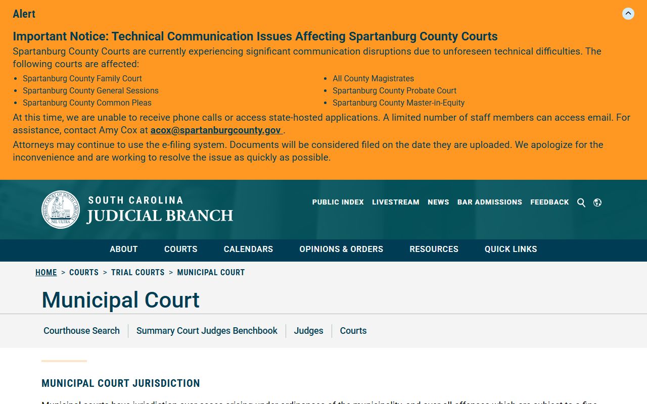 Newberry County traffic court records Municipal Court